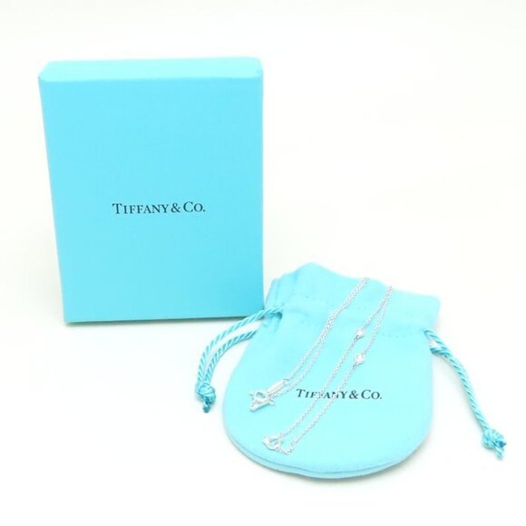 TIFFANY Authentic Silver Diamond Heart Necklace - Picture 7 of 8